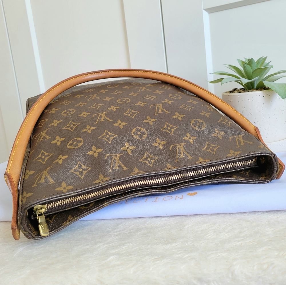 💕DISCONTINUED Very Rare Shoulder Bag LOUIS VUITTON Looping GM Monogram - Picture 7 of 15